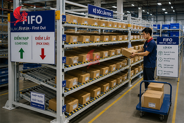 FIFO kho hàng với hệ thống kệ dốc lăn công nghiệp FIFO trong sản xuất là gì 3.jpg (300 KB)