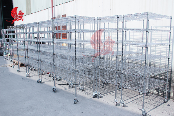 Xe đẩy h&agrave;ng inox lưới B&igrave;nh Dương