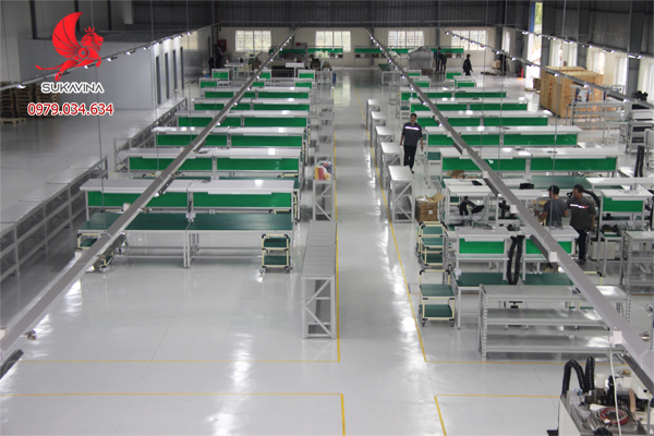 Sukavina - Setup bàn thao tác nhà xưởng cho nhà máy doanh nghiệp 