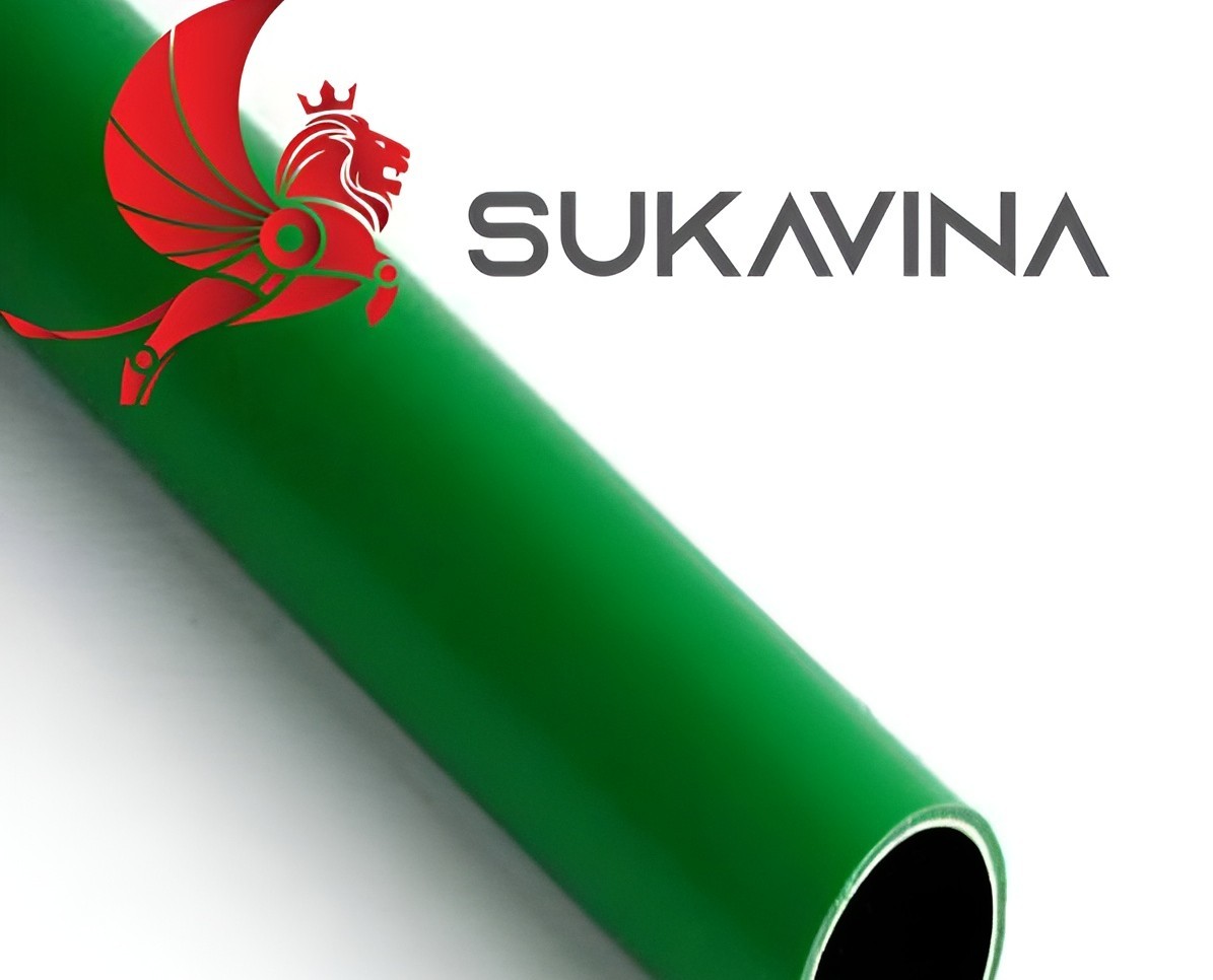 Green plastic-coated steel pipe