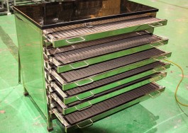 Multi compartment stainless steel cabinet